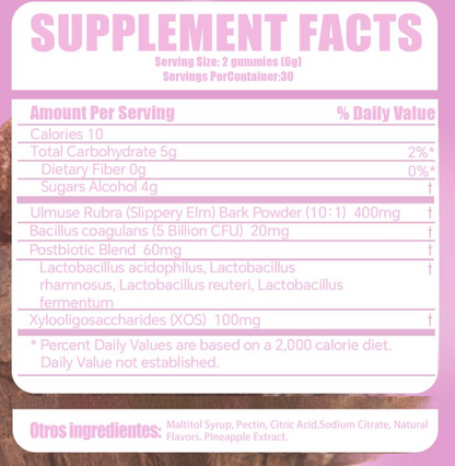 Her Secret Gummy – pH Balance, Freshness & Dryness Relief | Slippery Elm + Lactobacillus Blend | Hawaiian Pineapple
