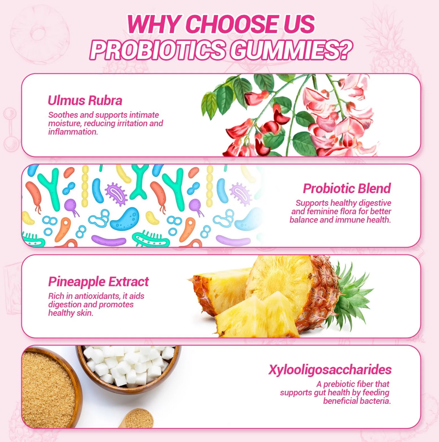 Her Secret Gummy – pH Balance, Freshness & Dryness Relief | Slippery Elm + Lactobacillus Blend | Hawaiian Pineapple